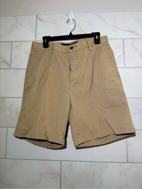 Nautica Tan Flat-Front Men's Shorts